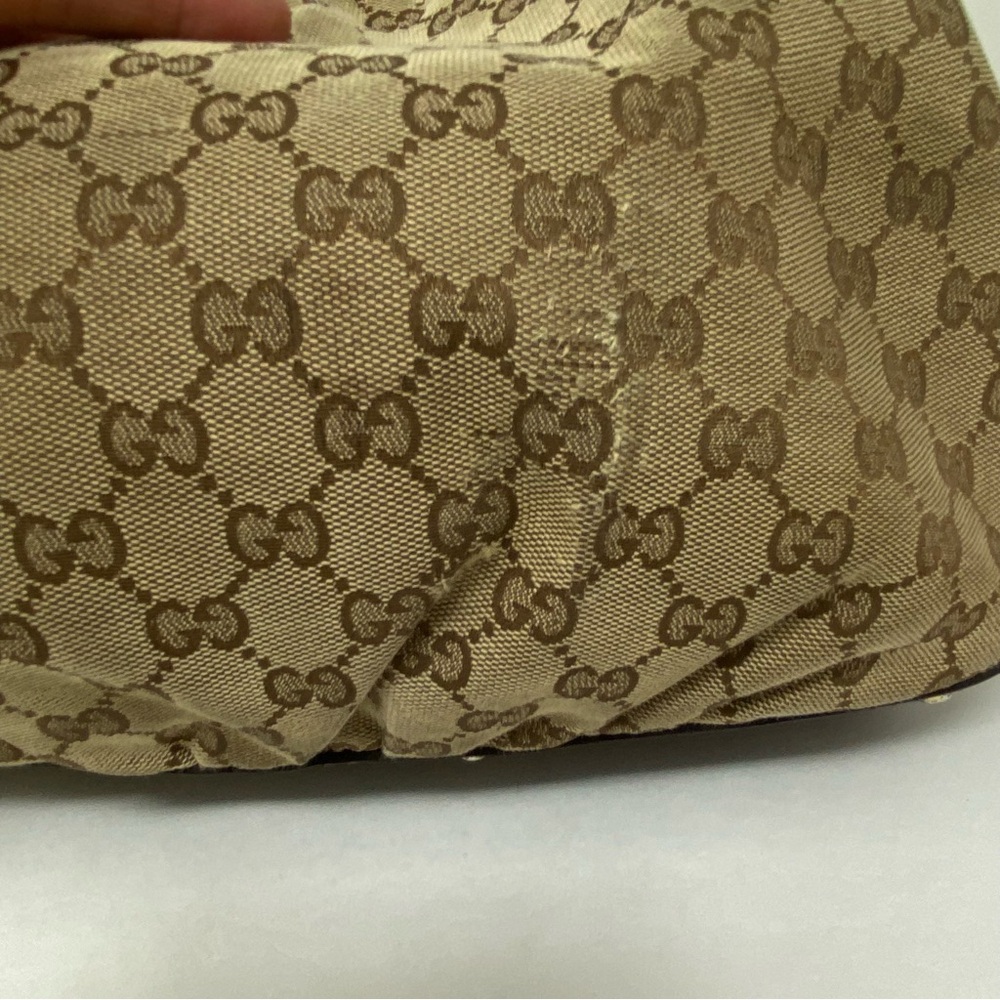Gucci Biba Studded GG Canvas Hobo Shoulder Bag - Picture 2 of 9